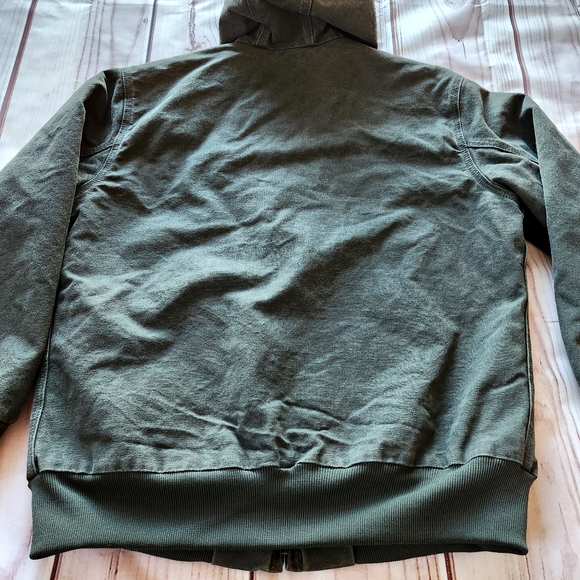 Carhartt Y2K "Sandstone Active Jacket" Bomber Coat Moss Green | Women's Size XL - Picture 5 of 8